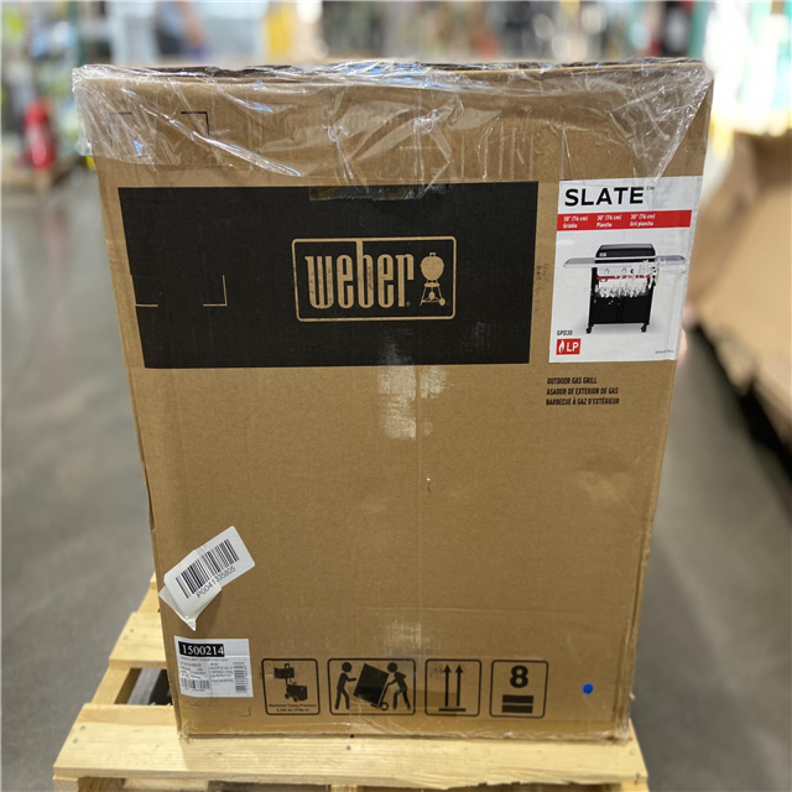 DALLAS LOCATION - Weber Slate Griddle 3-Burner Propane Gas 30 in. Flat Top Grill in Black with Thermometer