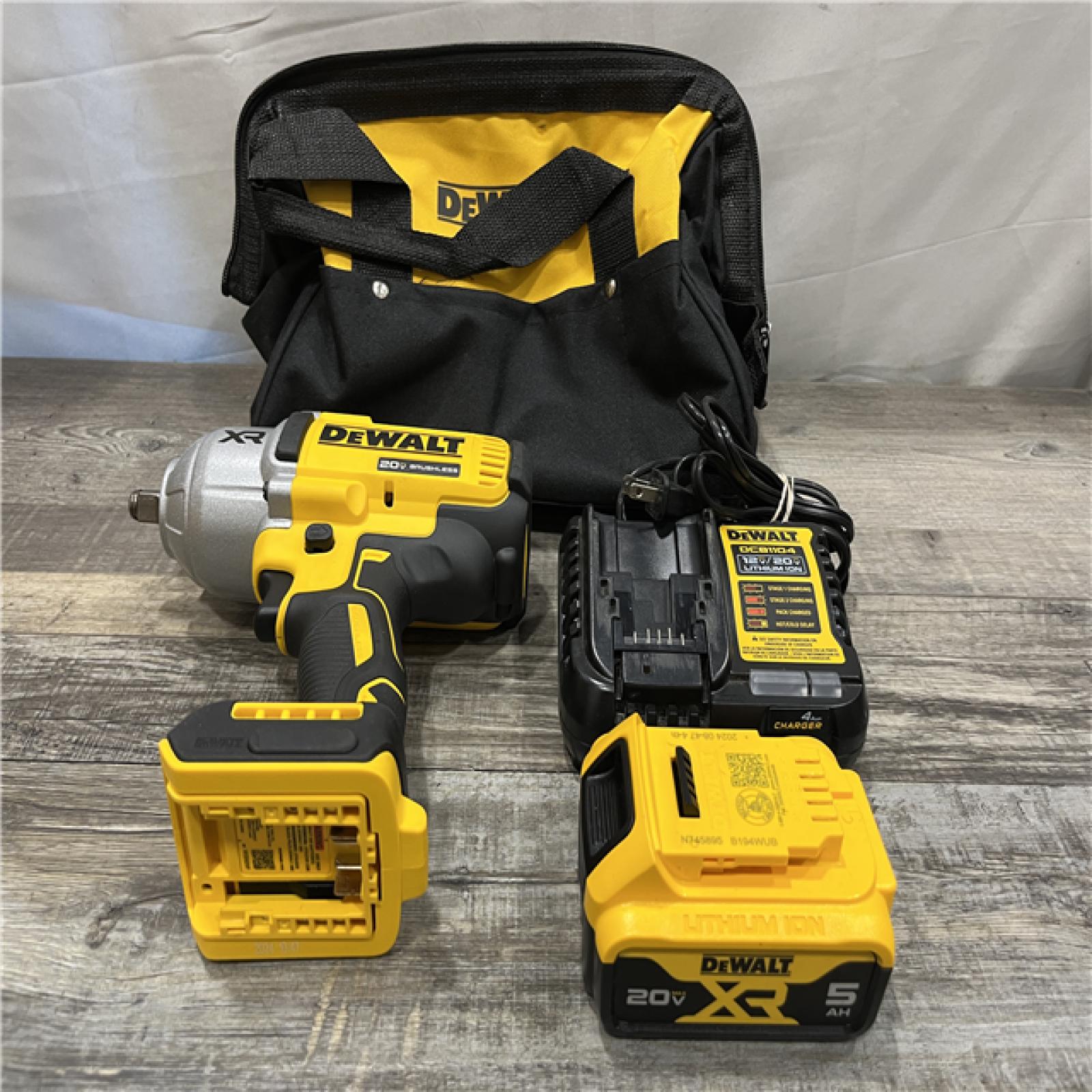 AS-IS DEWALT 20V MAX Lithium-Ion Cordless 1/2 in. Impact Wrench Kit