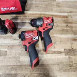 HOUSTON LOCATION - AS - IS Milwaukee FUEL 12-Volt Lithium-Ion Brushless Cordless Hammer Drill and Impact Driver Combo Kit