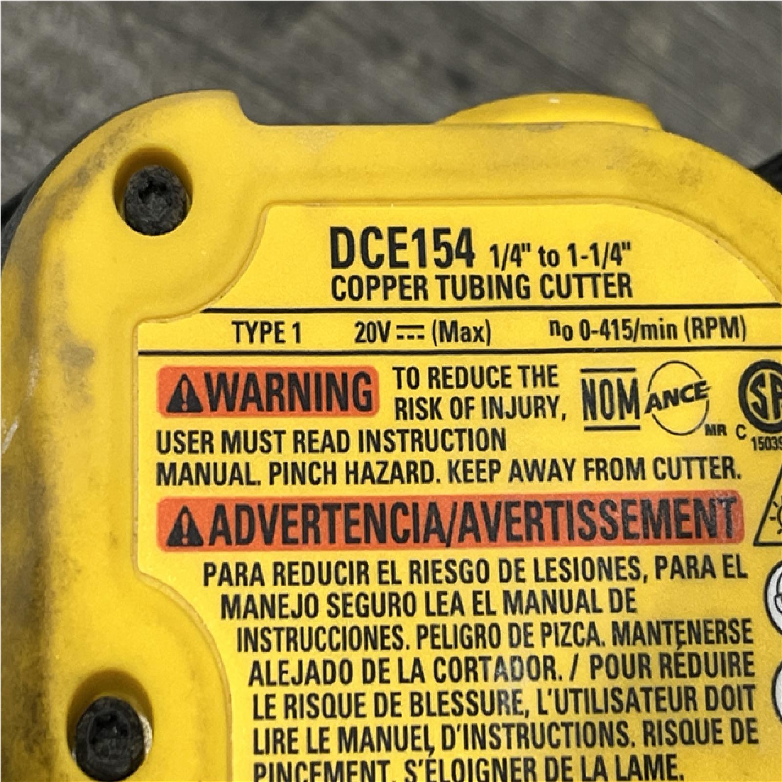 AS-IS DEWALT 20-Volt MAX XR Copper Cutter (Tool Only)