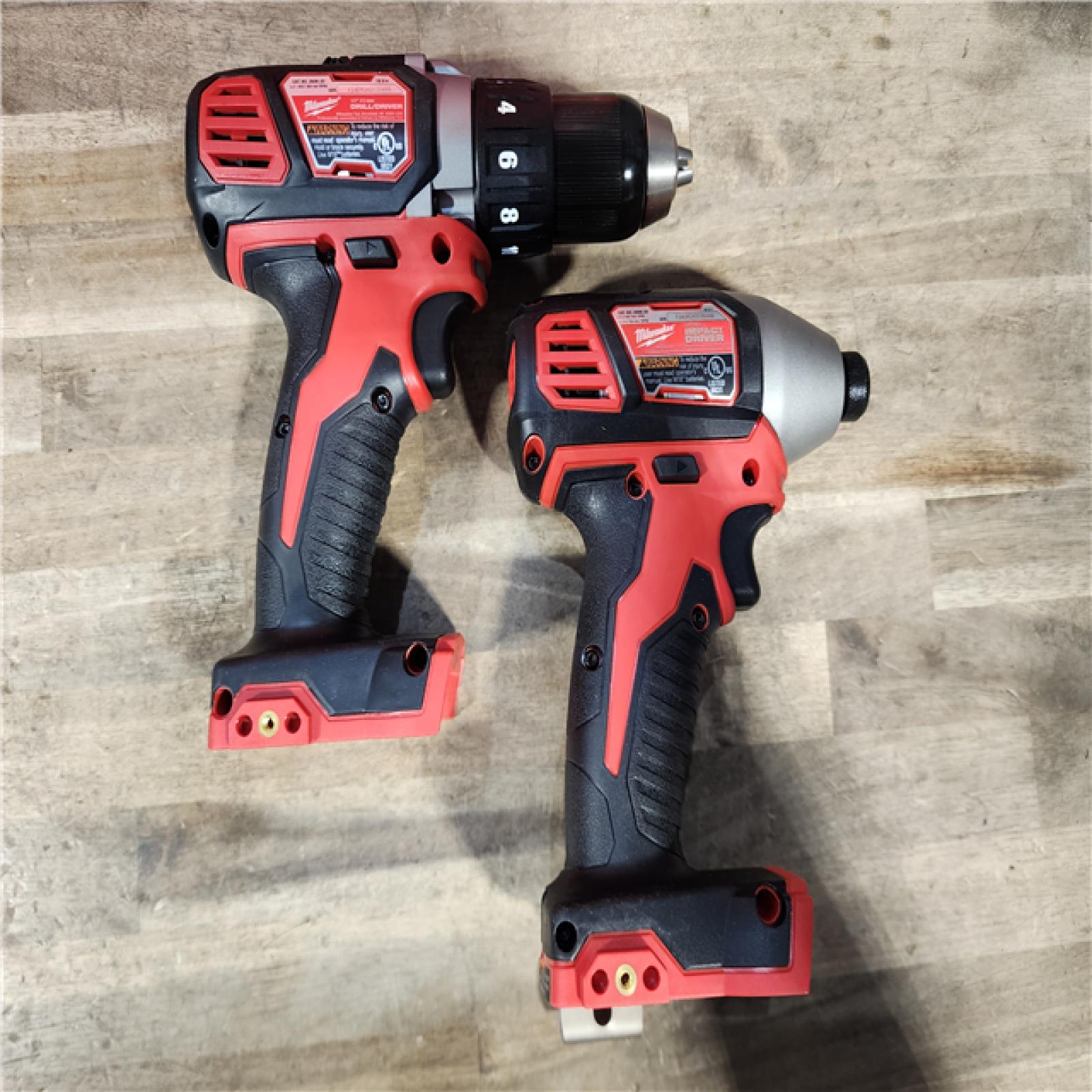 HOUSTON LOCATION - AS-IS Milwaukee 18V Cordless Brushed 2-Tool Drill/Driver and Impact Driver Kit