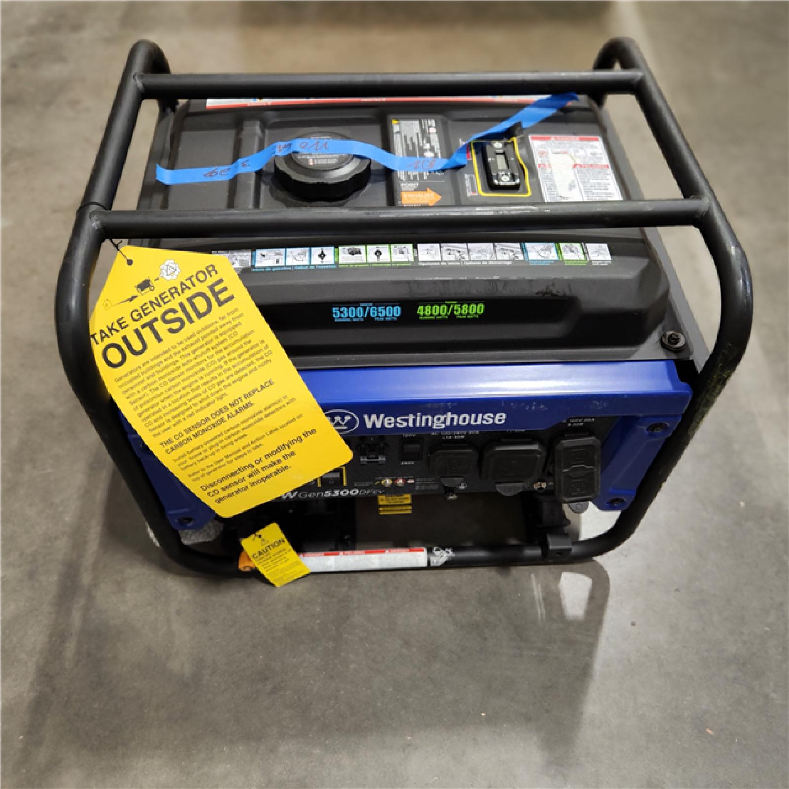 Dallas Location AsIs Westinghouse 6,500/5,300Watt Portable Generator