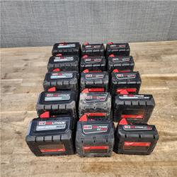 HOUSTON LOCATION - AS-IS MILWAUKEE BATTERY PACK QTY - 15