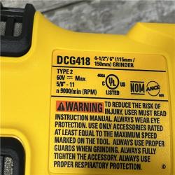 AS-IS DEWALT FLEXVOLT 60V MAX Cordless Brushless 4.5 in. to 6 in. Small Angle Grinder with Kickback Brake (Tool Only)