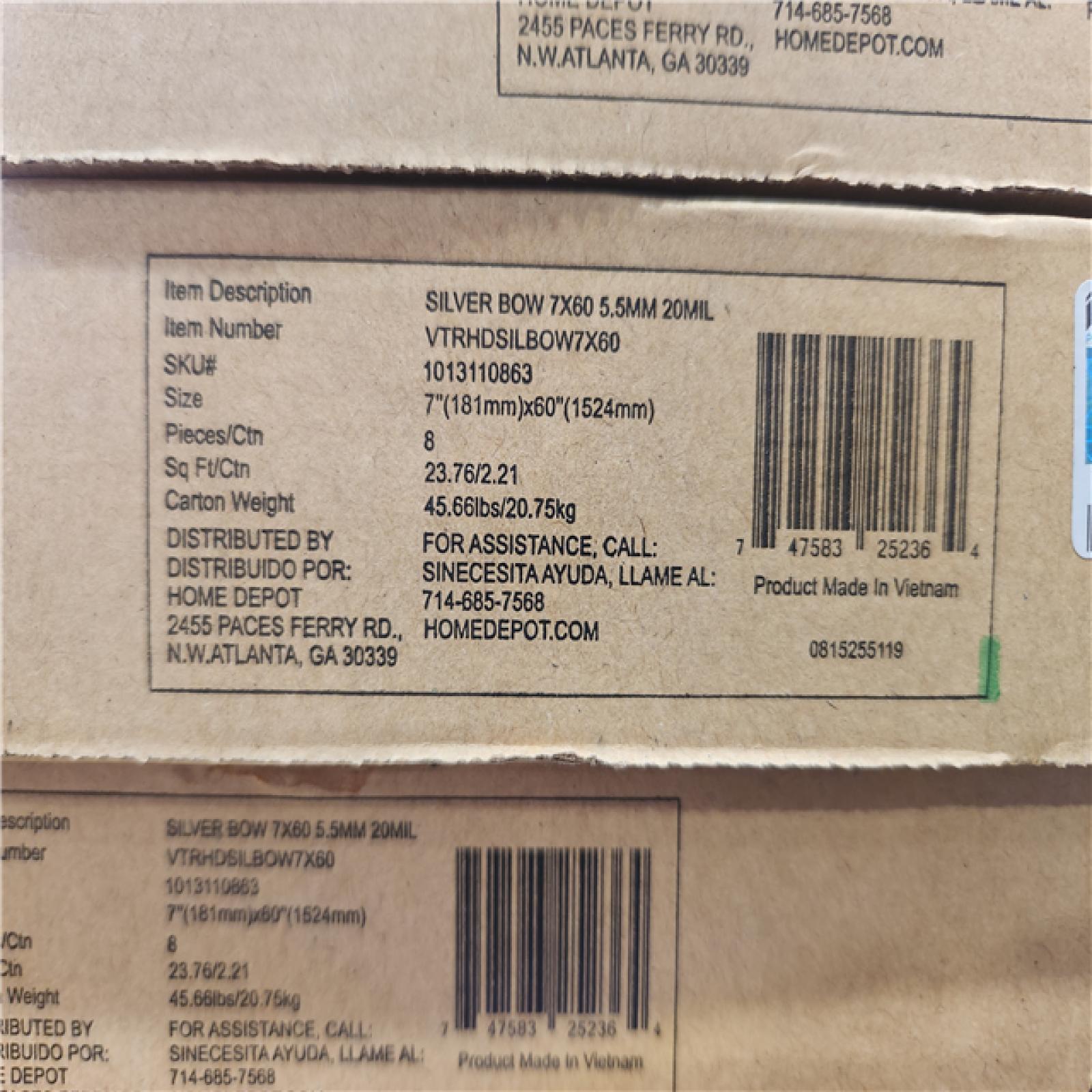 Phoenix NEW Home Decorators Collection Silverbow 20 MIL x 7 in. x 60 in. Waterproof Click Lock Rigid Core Luxury Vinyl Plank Flooring (1021 sq. ft. /43 Case)