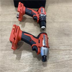 AS-IS Milwaukee 18-Volt Lithium-Ion Brushless Cordless Compact Hammer Drill/Impact Combo Kit