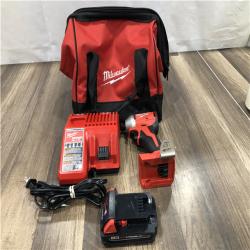 AS-IS - Milwaukee 18-Volt Lithium-Ion Compact Brushless Cordless 1/4 in. Impact Driver Kit
