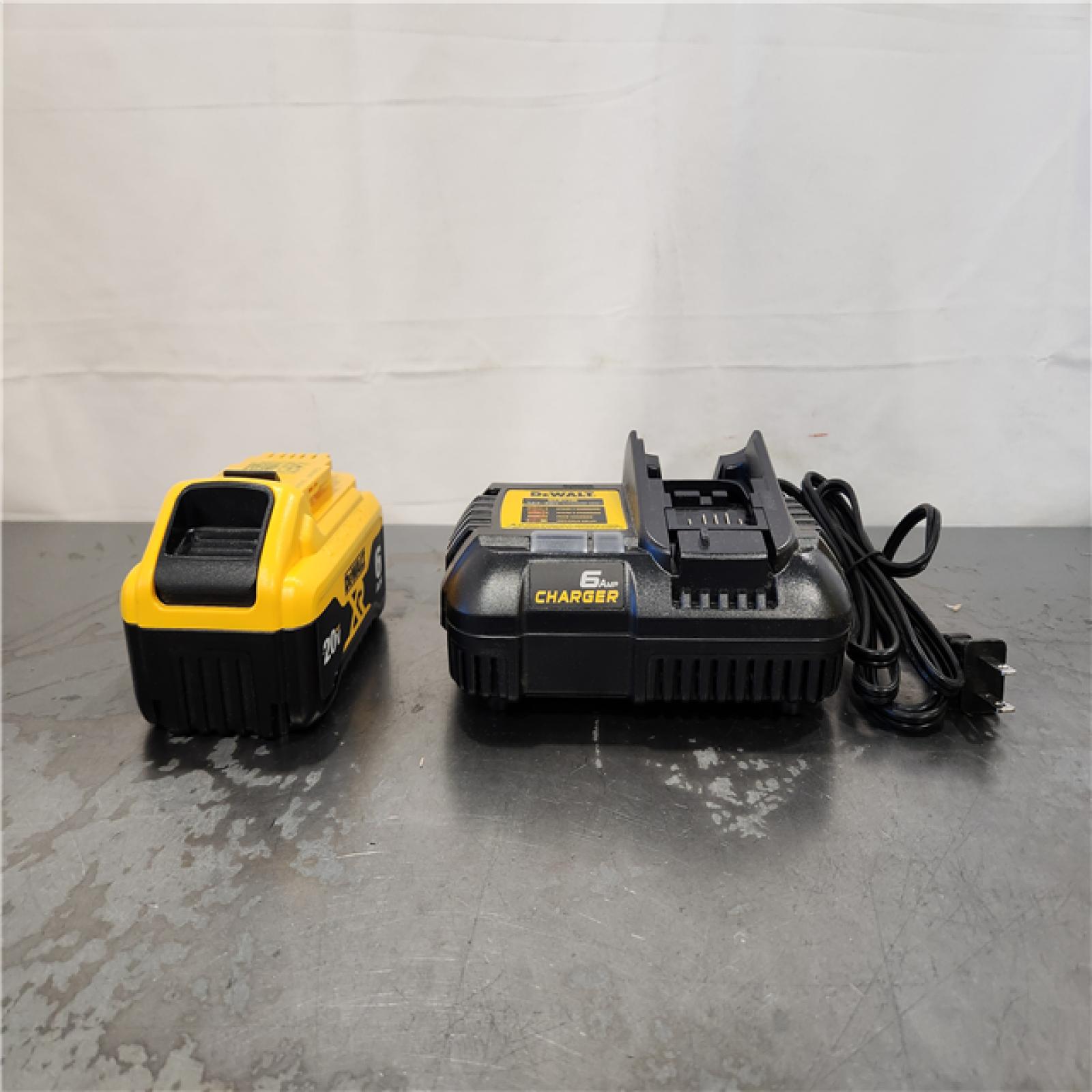 AS-IS- DEWALT 20V MAX Lithium-Ion 6.0 Ah Battery and Charger