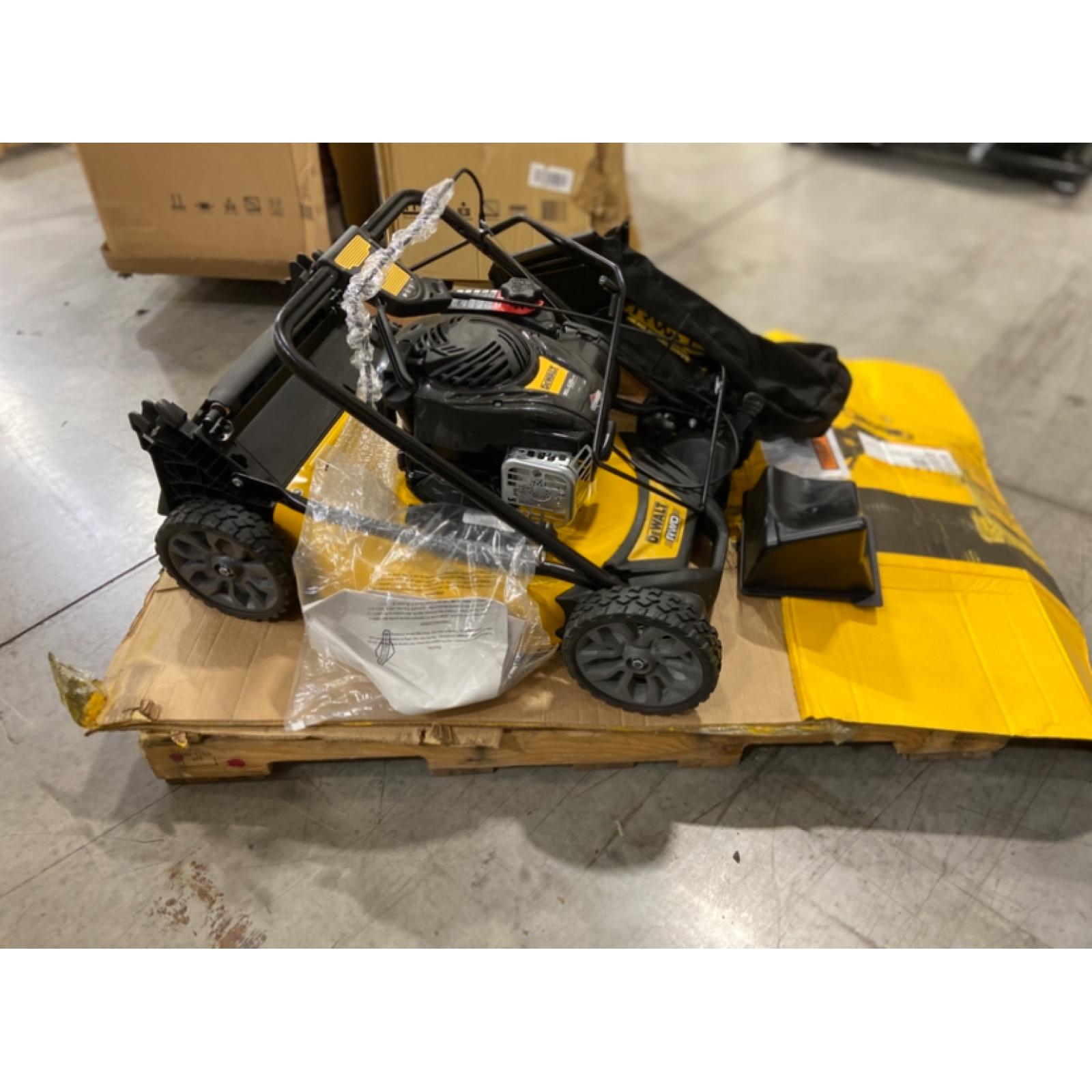 DALLAS LOCATION - DEWALT 21 in. 150cc Briggs and Stratton 625ex Engine Rear Wheel Drive 2-in-1 Gas Self Propelled Walk Behind Lawn Mower