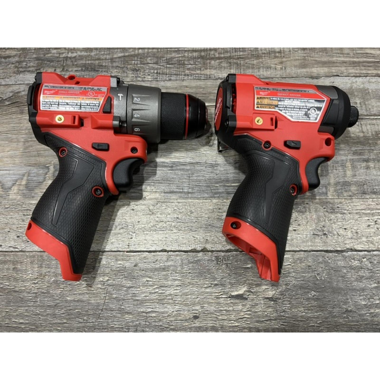AS-IS Milwaukee FUEL 12-Volt Lithium-Ion Brushless Cordless Hammer Drill and Impact Driver Combo Kit
