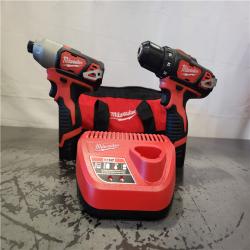 AS-IS- Milwaukee 12V Lithium-Ion Cordless Drill Driver/Impact Driver Combo Kit