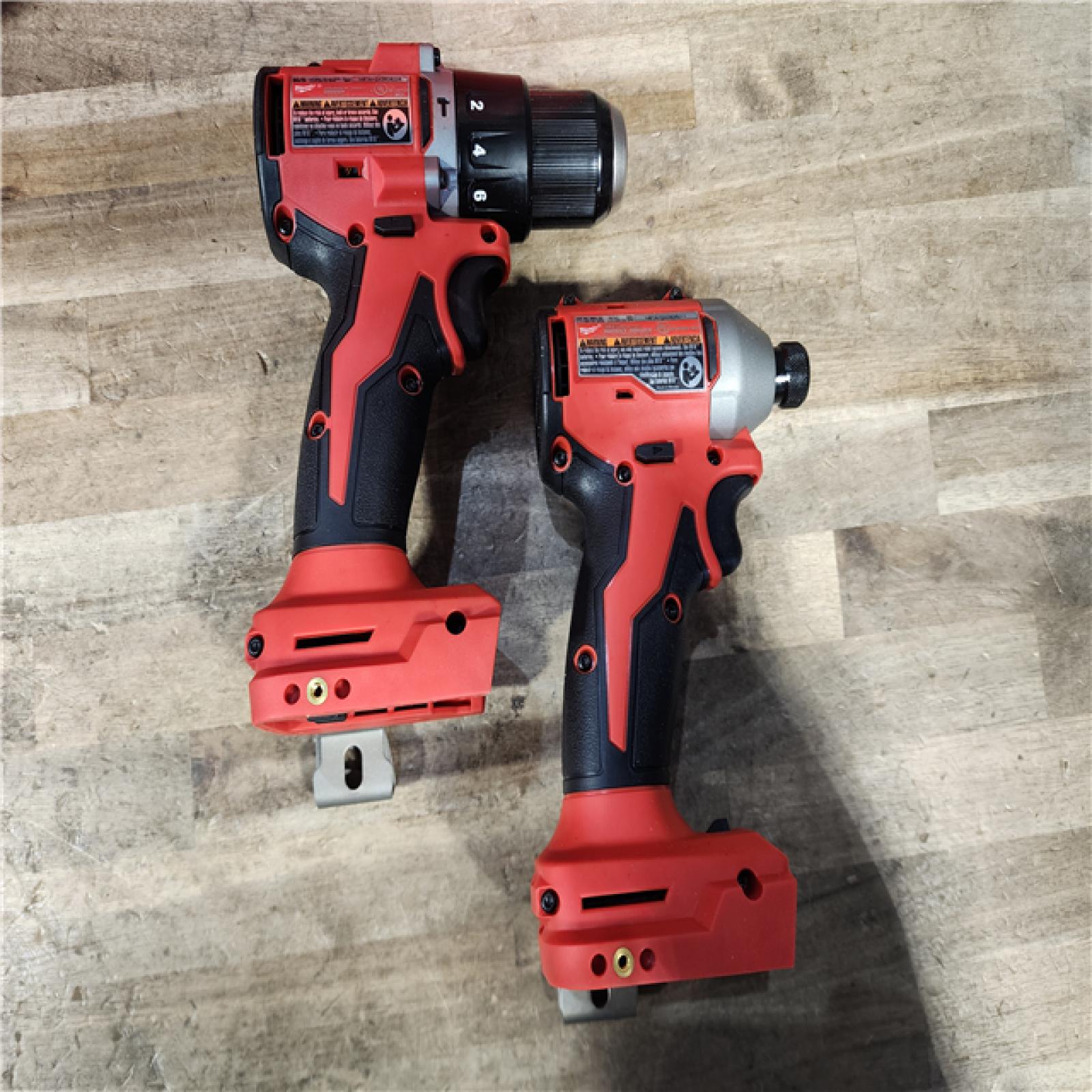 HOUSTON LOCATION - AS-IS M18 18-Volt Lithium-Ion Brushless Cordless Compact Hammer Drill/Impact Combo Kit (2-Tool) with (2) Batteries  Bag
