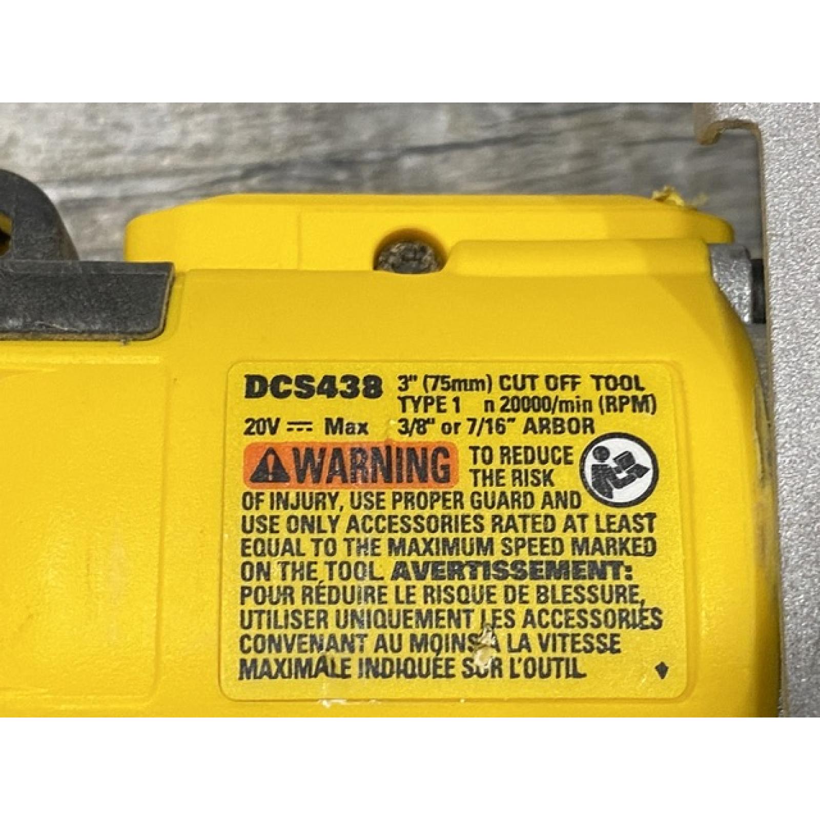 AS-IS DEWALT 20V XR Cordless 3 in. Cut-Off Tool (Tool Only)