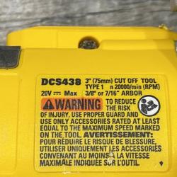 AS-IS DEWALT 20V XR Cordless 3 in. Cut-Off Tool (Tool Only)