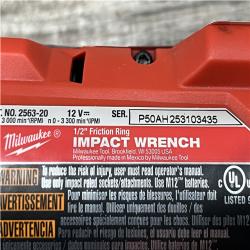 AS-IS Milwaukee FUEL 12V Lithium-Ion Brushless Cordless Stubby 1/2 in. Impact Wrench (Tool-Only)