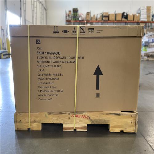 DALLAS LOCATION - AS-IS HUSKY 61IN 10 DRAWER WORKBENCH MATTE BLACK