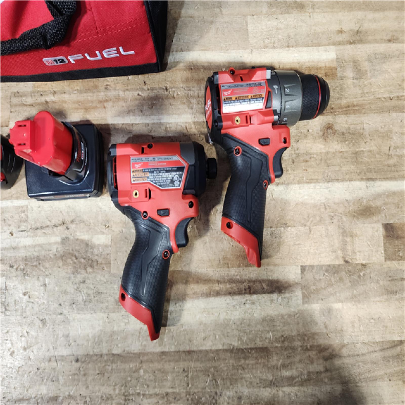 HOUSTON LOCATION - AS - IS Milwaukee FUEL 12-Volt Lithium-Ion Brushless Cordless Hammer Drill and Impact Driver Combo Kit