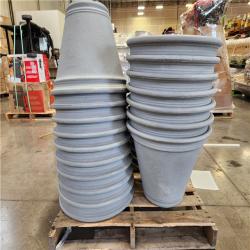 Phoenix Location Vigoro 22 in. Alameda Extra Large Gray Plastic Planter (22 in. D x 17.5 in. H) Pallet (28 Planters)