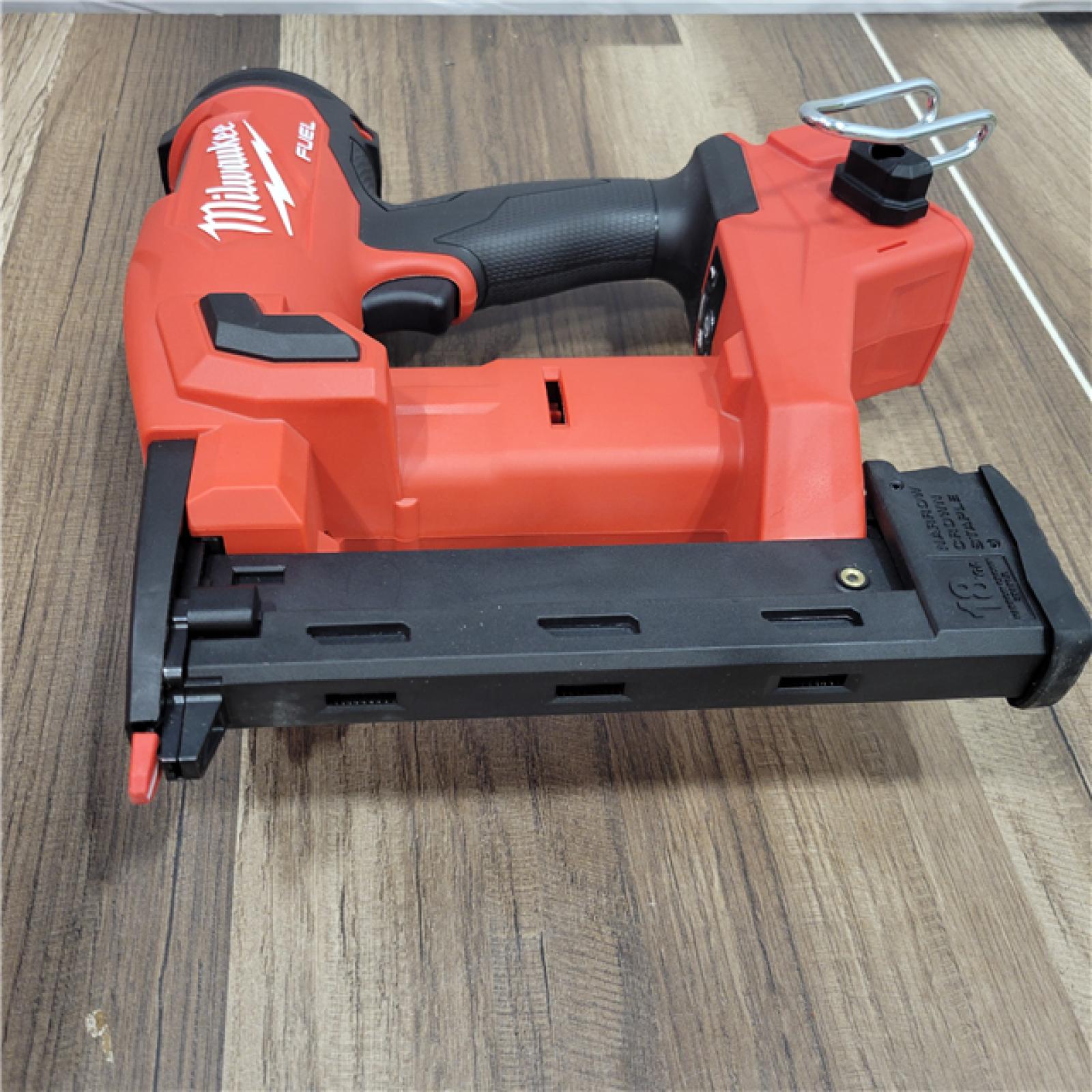 AS-IS MILWAUKEE M18 FUEL 18-Volt Lithium-Ion Brushless Cordless 18-Gauge 1/4 in. Narrow Crown Stapler (Tool-Only)
