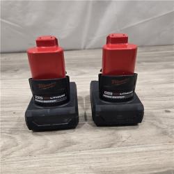 AS-IS Milwaukee M12 12V Lithium-Ion XC High Output 5.0 Ah Battery Pack (2-Pack) Starter Kit