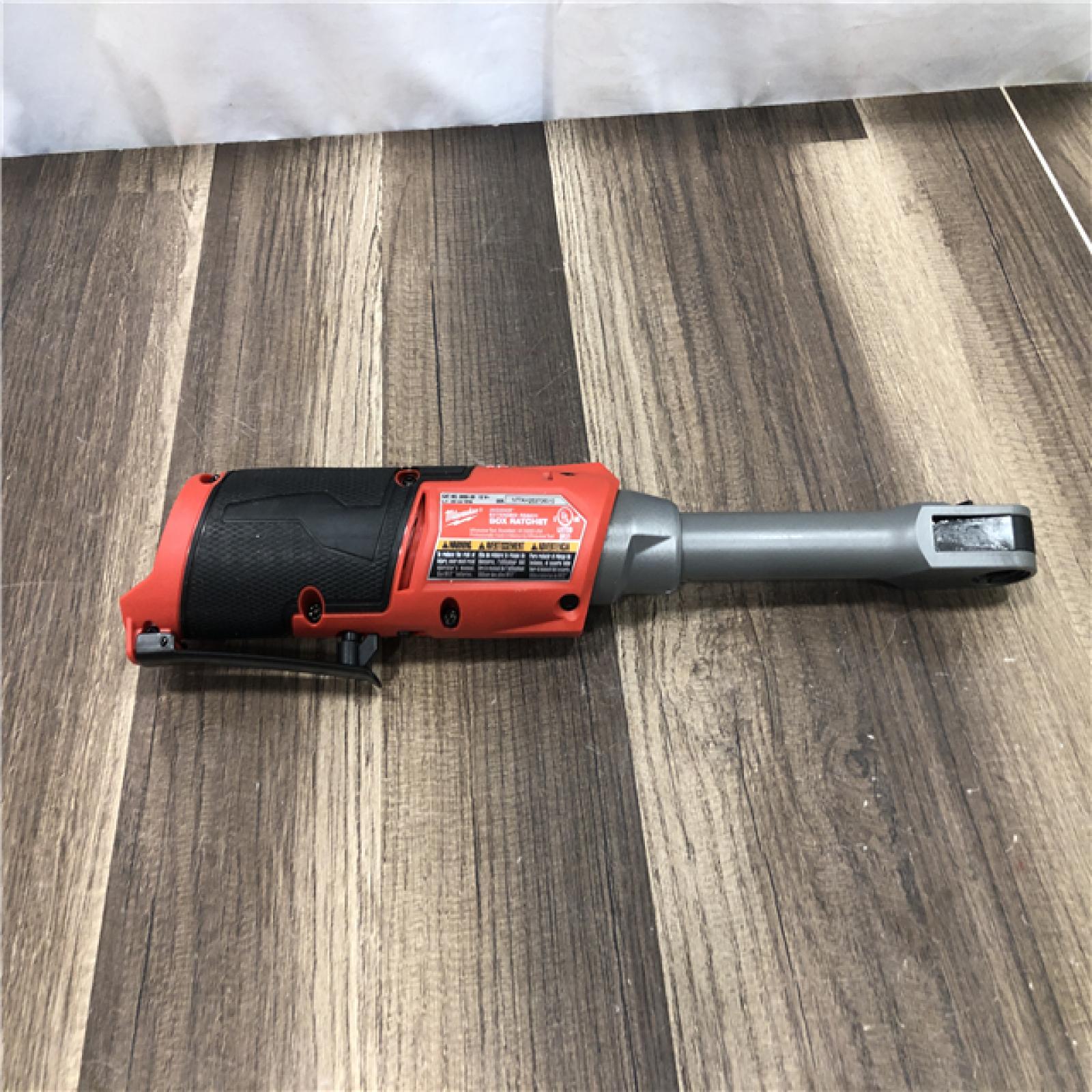 AS-IS Milwaukee FUEL INSIDER 12V Lithium-Ion Brushless Cordless 1/4 in. - 3/8 in. Extended Reach Box Ratchet (Tool-Only)