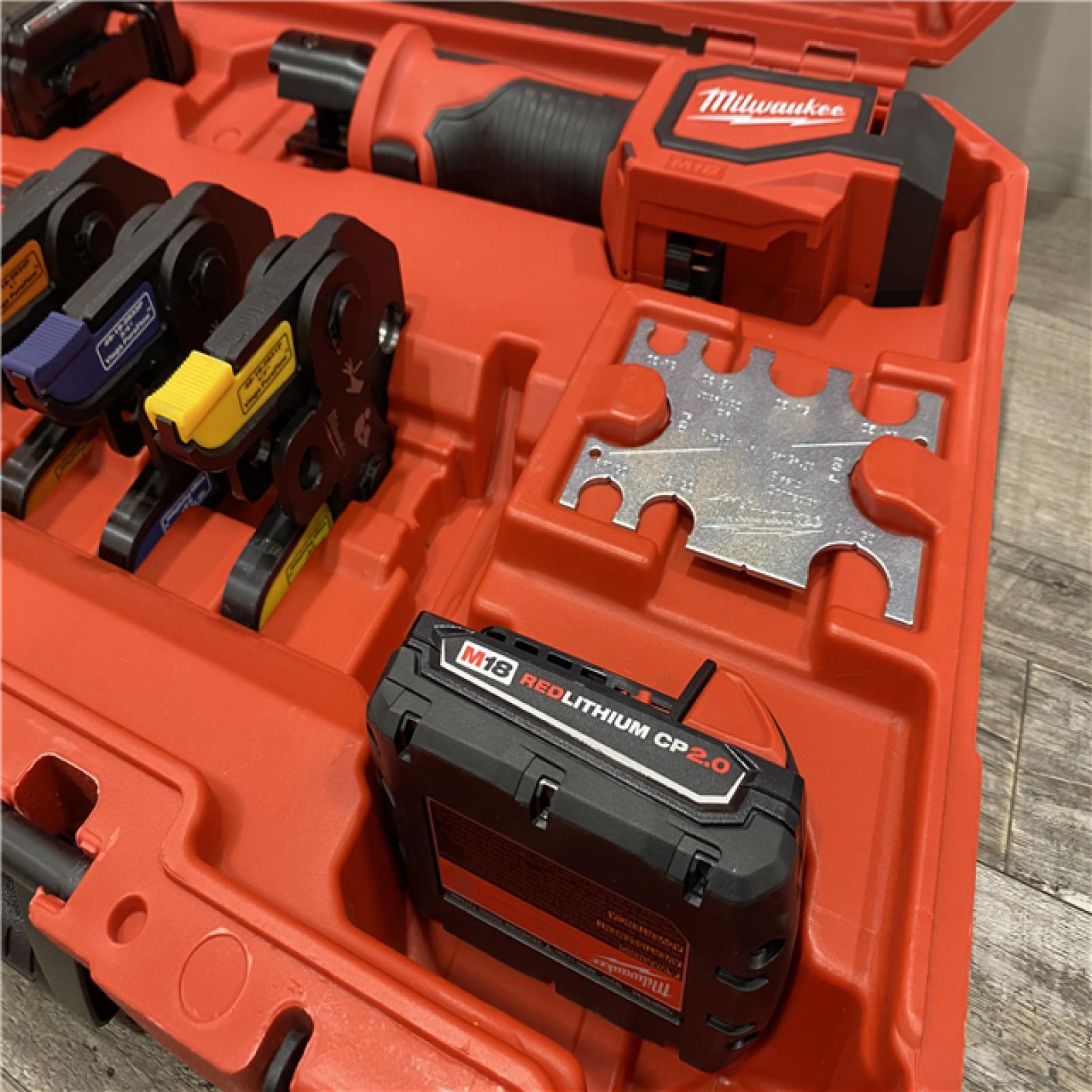 AS-IS Milwaukee 18V Lithium-Ion Cordless Short Throw PEX Press Tool Kit