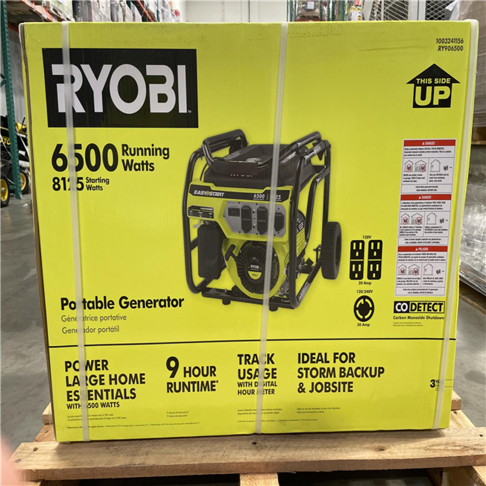 DALLAS LOCATION-RYOBI 6 500-Watt Gasoline Powered Portable Generator