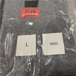 LIKE NEW -  Milwaukee Men's Large 12-Volt Lithium Ion Cordless Gray Heated Hooded Jacket (Jacket Only)