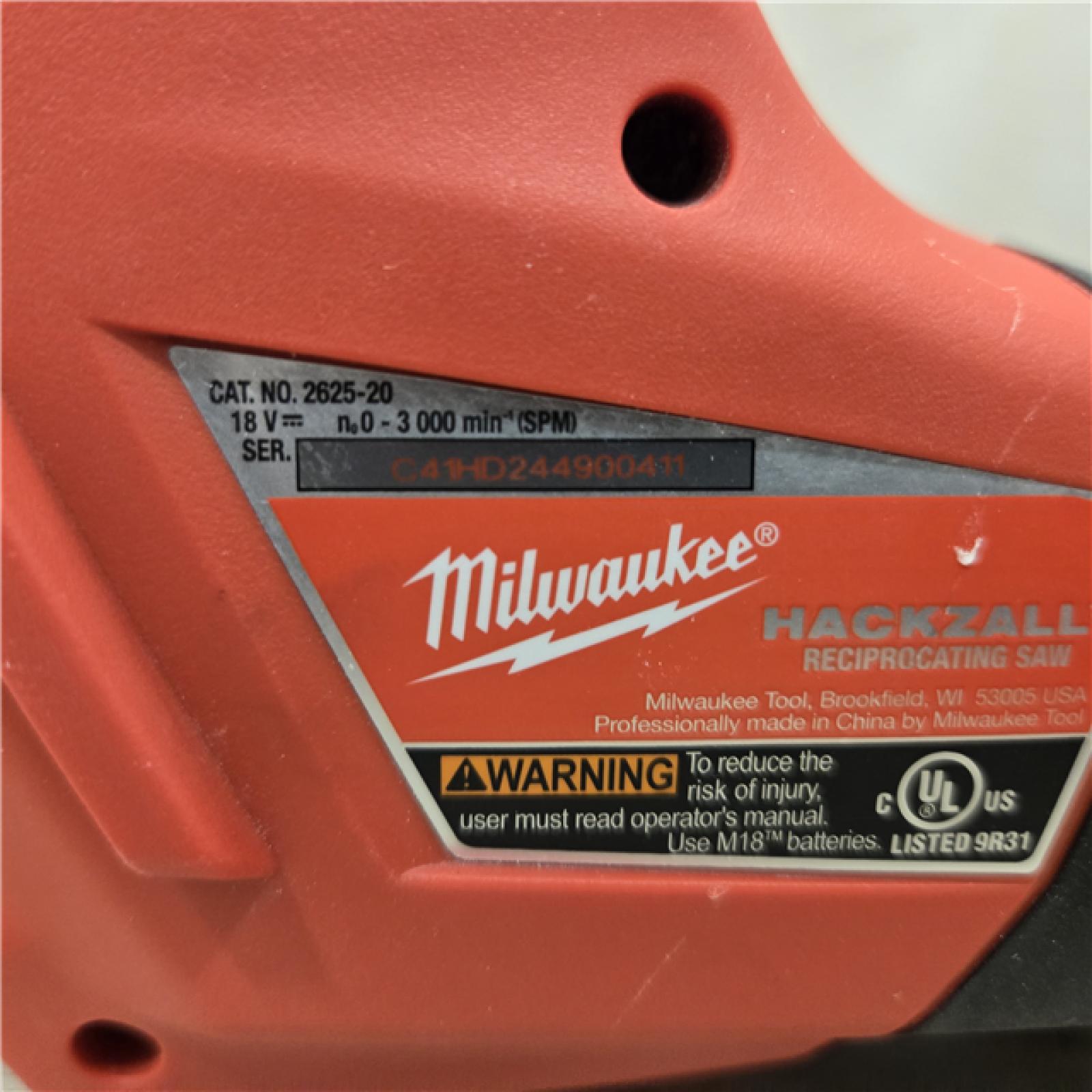 AS-IS Milwaukee M18 HACKZALL Reciprocating Saw