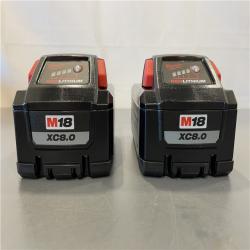 AS-IS - M18 18V Lithium-Ion Dual Bay Rapid Battery Charger W/ (2) 8Ah HIGH OUTPUT Batteries