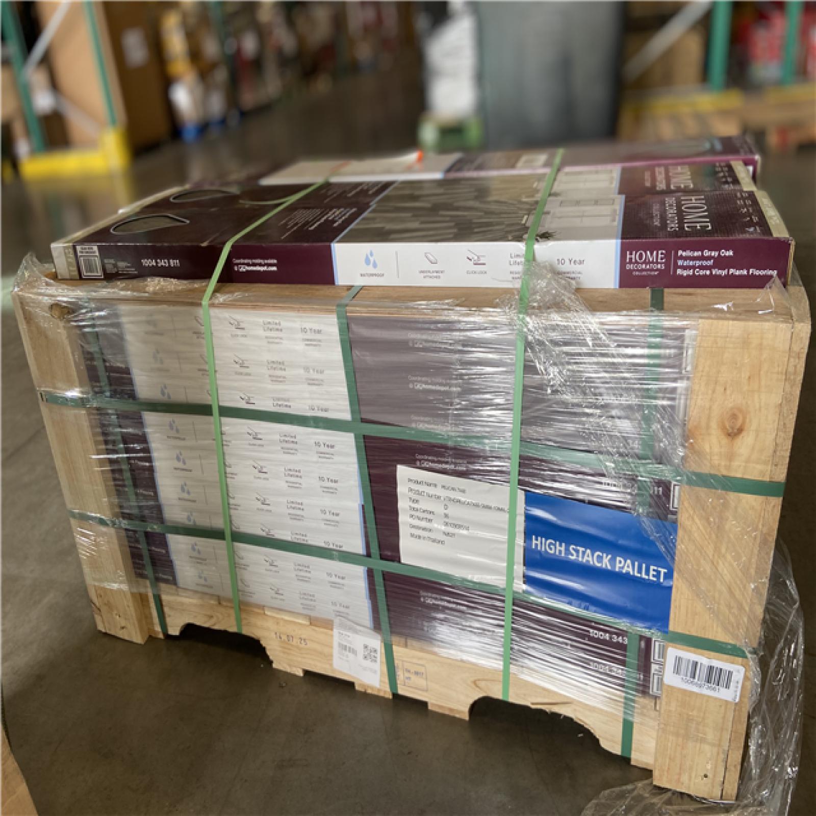 DALLAS LOCATION - Home Decorators Collection Pelican 12 MIL x 7 in. W x 48 in. L Waterproof Click Lock Luxury Vinyl Plank Flooring (23.8 sq.ft./Case) - 39 UNITS