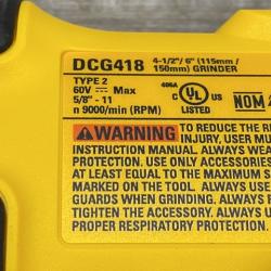 AS-IS DEWALT FLEXVOLT 60V MAX Cordless Brushless 4.5 in. to 6 in. Small Angle Grinder with Kickback Brake (Tool Only)