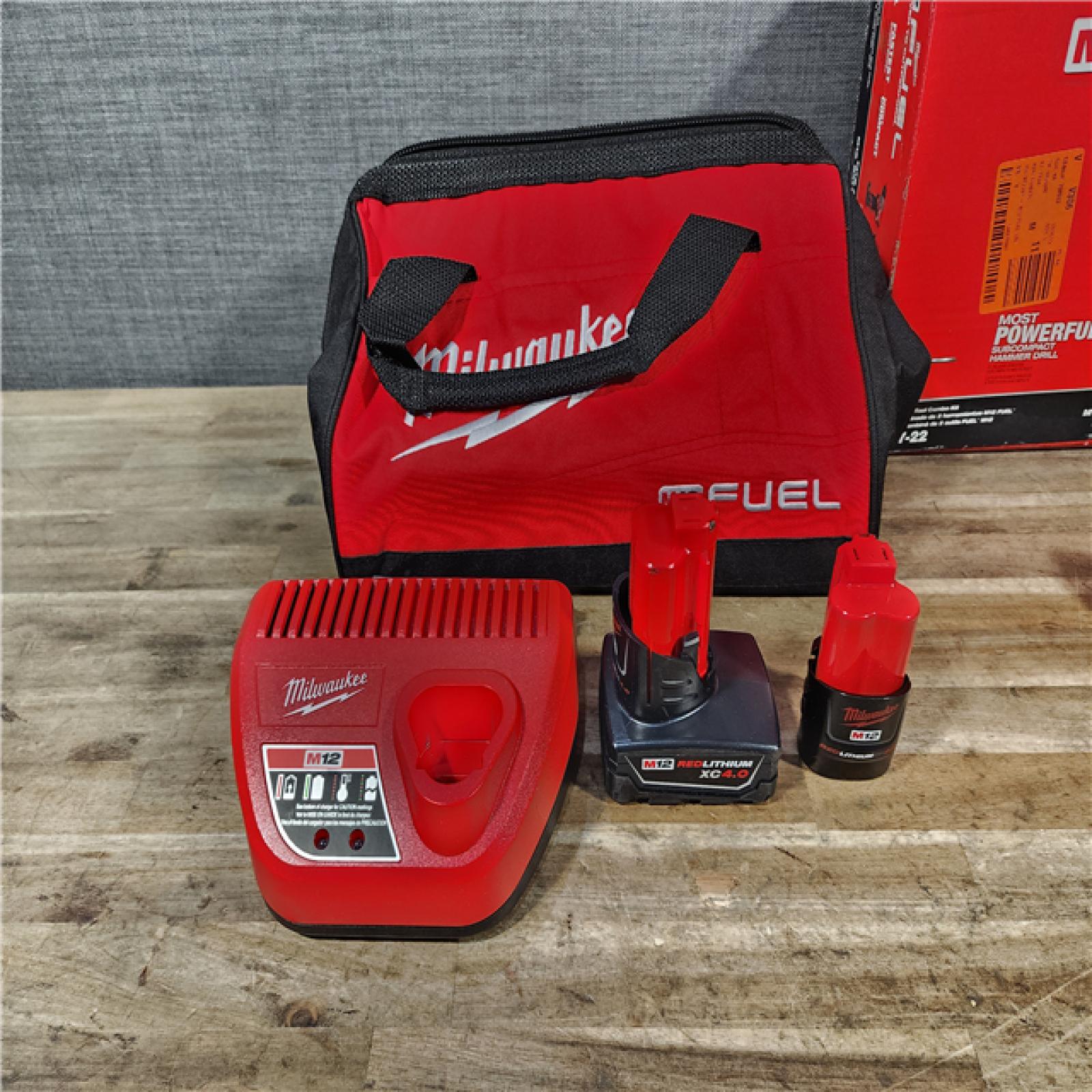 HOUSTON LOCATION - AS-IS Milwaukee FUEL 12-Volt Lithium-Ion Brushless Cordless Hammer Drill and Impact Driver Combo Kit