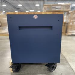 DALLAS LOCATION- AS-IS HUSKY Heavy Duty 84 in. W x 24 in. D 22 drawer Matte Blue Mobile Workbench