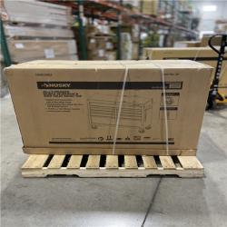 DALLAS LOCATION- NEW!- HUSKY 46 IN. W x 18.IN D 9-Drawer GLOSS WHITE MOBILE WORKBENCH