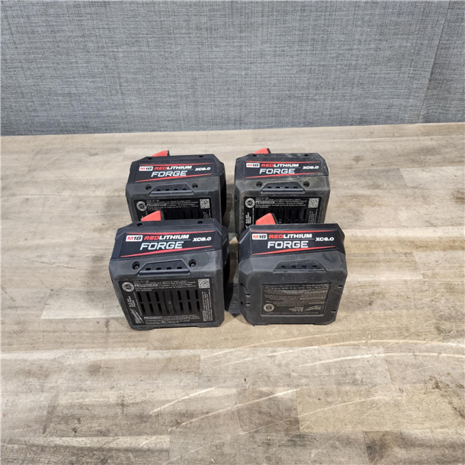 HOUSTON LOCATION - AS-IS MILWAUKEE FORGE BATTERY PACK QTY - 4