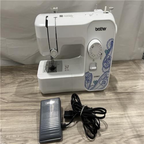 AS-IS Brother LX3817 Reliable Beginner Full-Size Sewing Machine with 17 Built-In Stitches - White