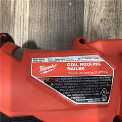 AS-IS Milwaukee  FUEL 18-Volt Lithium-Ion Brushless Cordless Coil Roofing Nailer (Tool Only)