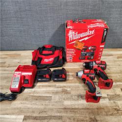 HOUSTON LOCATION - AS-IS Milwaukee 18V Lithium-Ion Cordless Drill Driver/Impact Driver Combo Kit