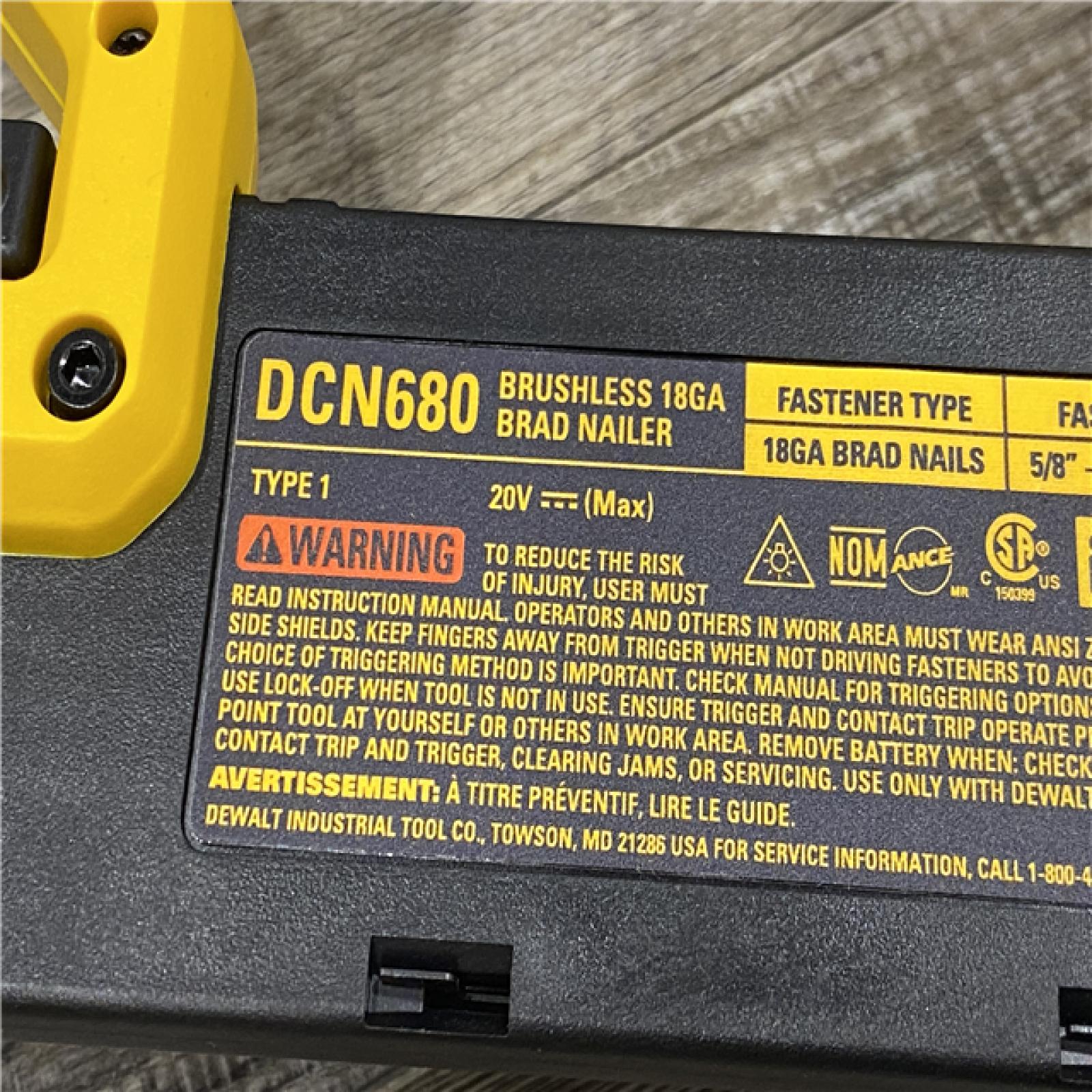 AS-IS DEWALT 20V MAX XR Lithium-Ion Electric Cordless 18-Gauge Brad Nailer (Tool Only)