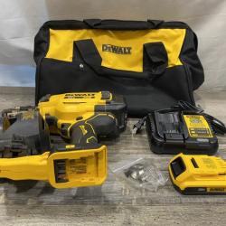 AS-IS DEWALT 20V MAX Lithium-Ion 15-Degree Electric Cordless Roofing Nailer Kit