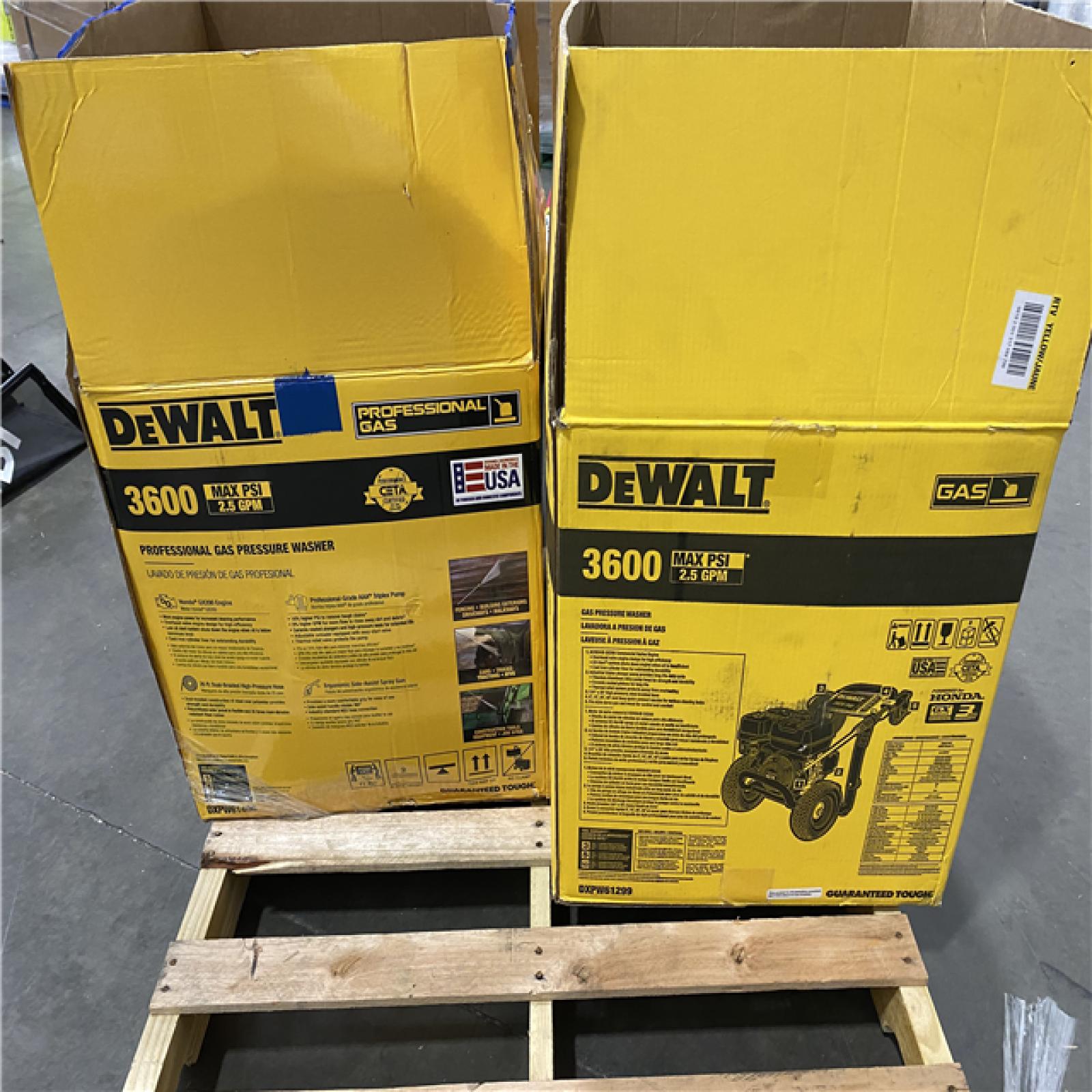 Dallas Location - As-Is DEWALT3600 PSI 2.5 GPM Gas Pressure Washer (Lot Of 2)