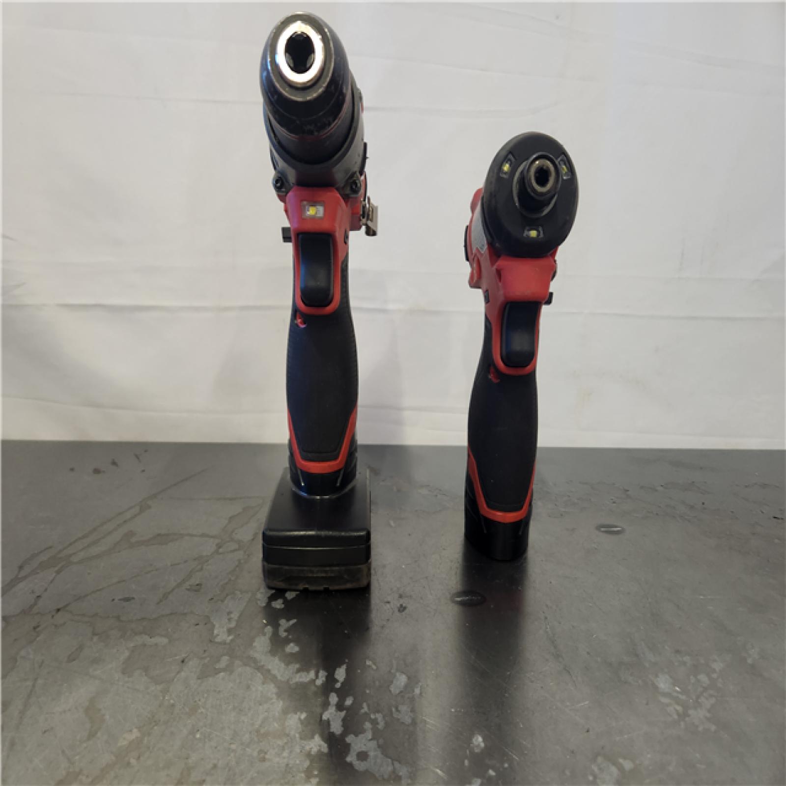 AS-IS- Milwaukee 12V Brushless Hammer Drill and Impact Driver Combo Kit