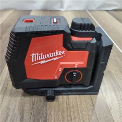 AS-IS Milwaukee-3522-21 Green Beam Laser Cross Line Plumb Point USB Rechargeable