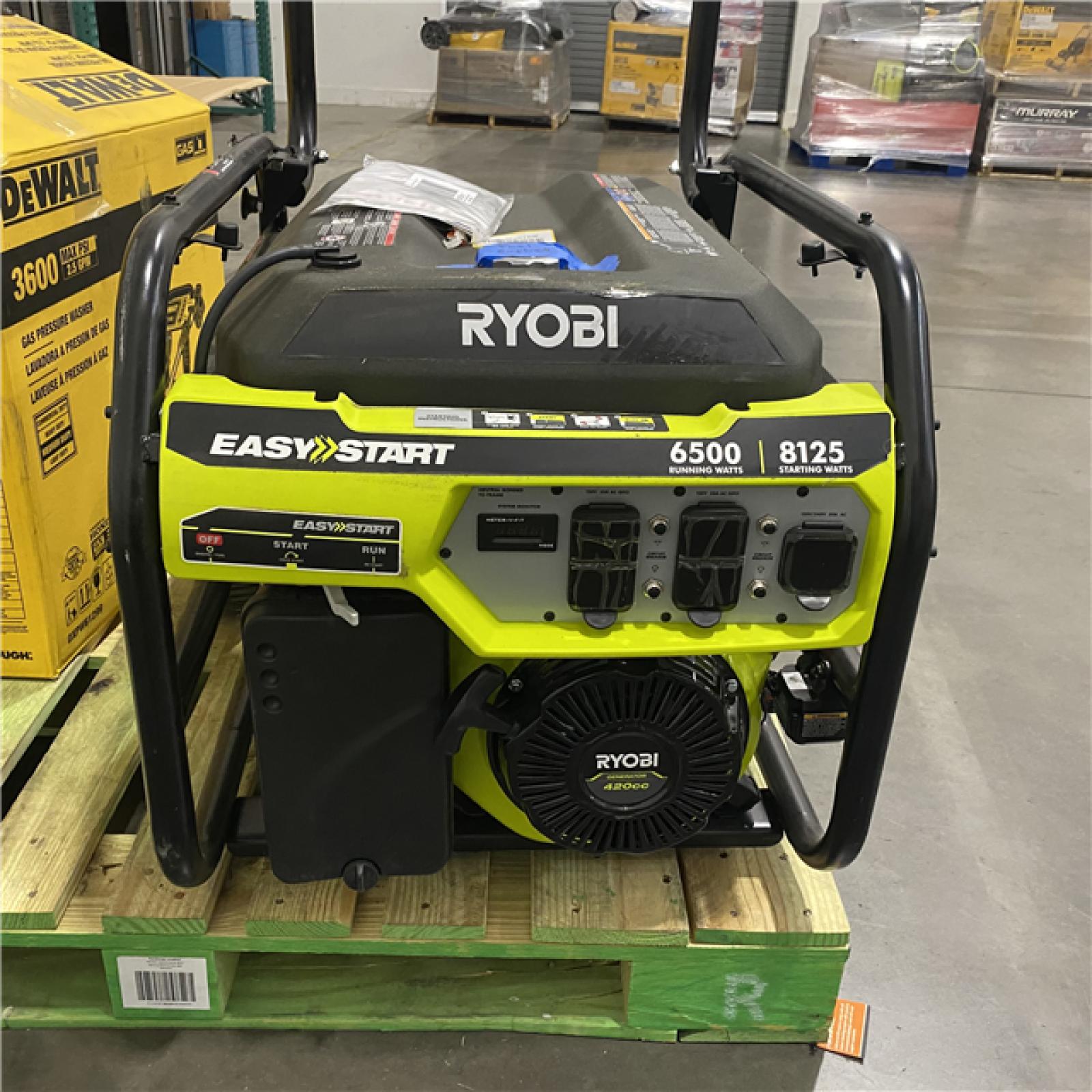 Dallas Location - As-Is RYOBI 8125/6500-Watt Gas Powered Portable Generator