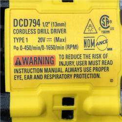 AS-IS DEWALT Atomic 20V Lithium-Ion Cordless Compact 1/2 in. Drill/Driver Kit