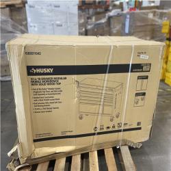 DALLAS LOCATION- AS-IS HUSKY Standard-Duty 52 in. W 10-Drawer Mobile Workbench with Solid Top