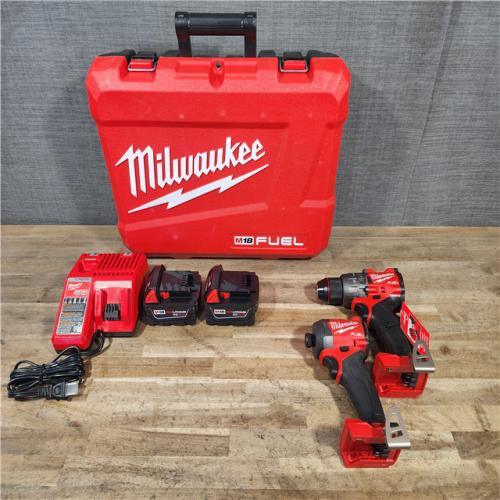 HOUSTON LOCATION - AS-IS (APPEARS LIKE NEW) Milwaukee FUEL 18V Lithium-Ion Brushless Cordless Hammer Drill and Impact Driver Combo Kit