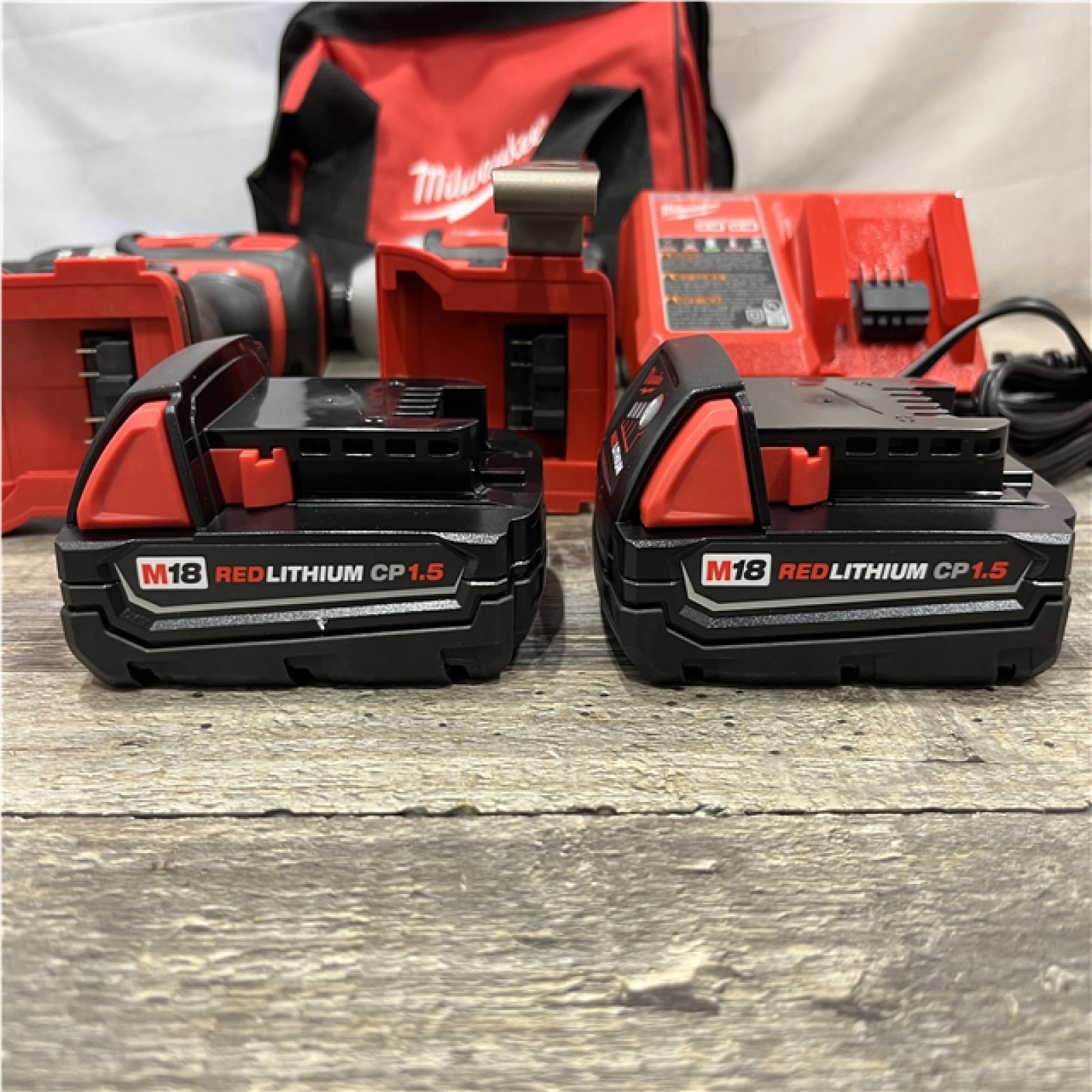 AS-IS Milwaukee 18V Lithium-Ion Cordless Drill Driver/Impact Driver Combo Kit