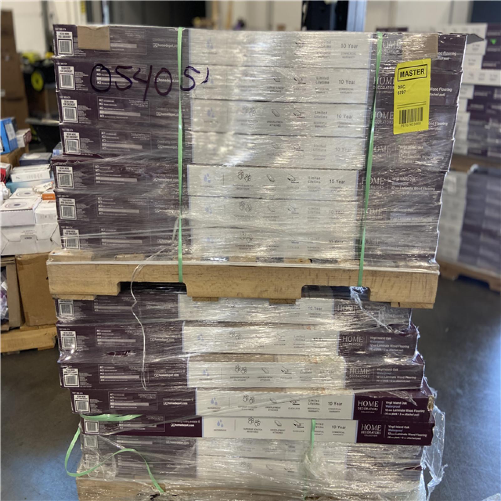 DALLAS LOCATION - Home Decorators Collection Virgil Island Oak 12 mm T x 8 in. W Waterproof Laminate Wood Flooring (15.9 sqft/case) 42 CASES